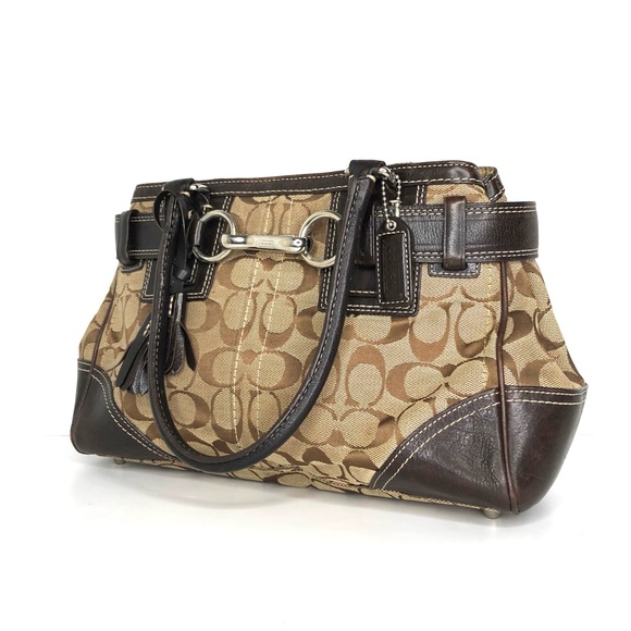 Coach Signature Hampton Canvas Jacquard Tote 10245 - Picture 2 of 15